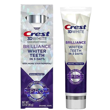 Crest クレスト 歯磨き粉 3D ホワイト ブリリアンス プロ エナメルプロテクト 85g / 3.0 oz Crest 3D White Brilliance Pro Enamel Protect 85g アメリカ [正規品] 【追跡可能な海外郵便】