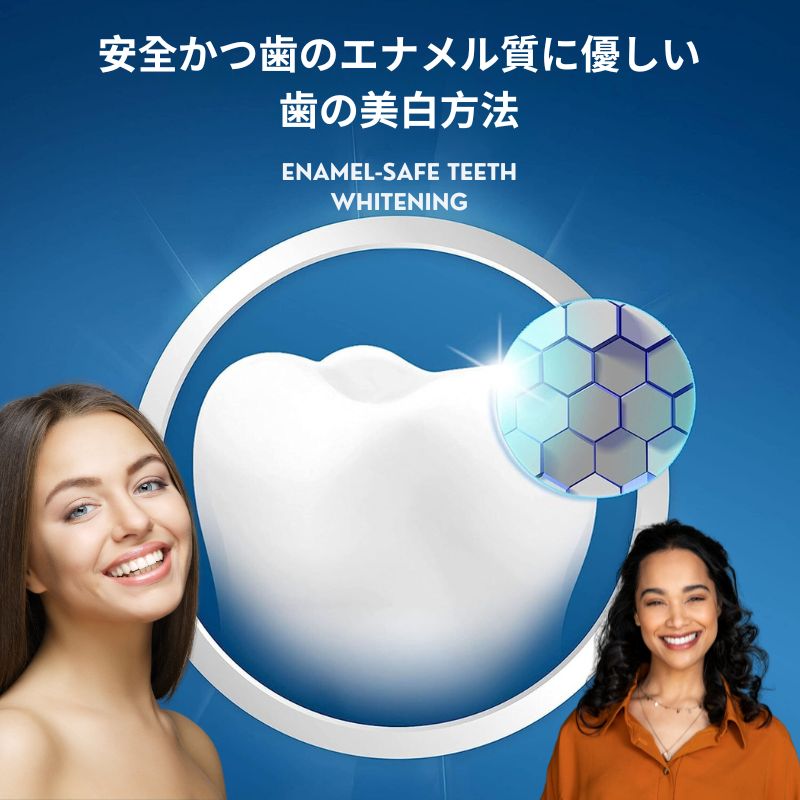 LUXE の外箱と個包装、人物の笑顔を配置したヒーロー画像